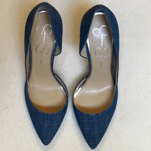 Jessica Simpson Indigo Denim D’orsay Heel (size 9)